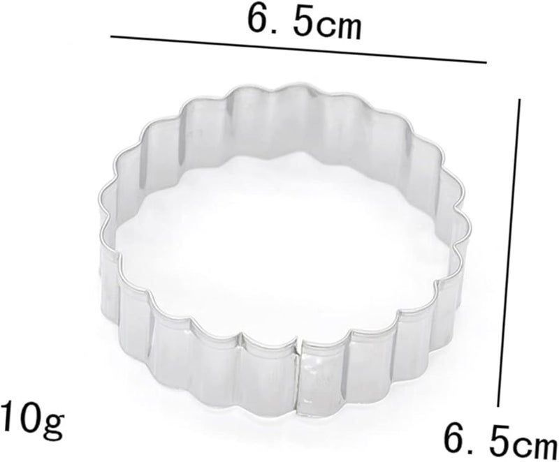 Cabilock 5pcs Stainless Steel Round Biscuit Mould For DIY Baking Cookies Pancakes - Image 2